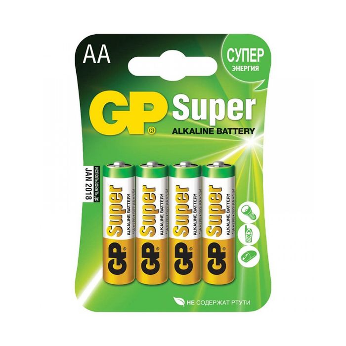 Батарейка GP Super AA (LR06) алкалиновая BC4