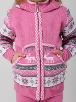 Кофта вязаная на молнии с капюшоном