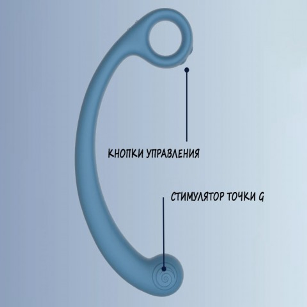 Стимулятор точки G SVibe Snail AXI с вибрацией и имитацией движений голубой