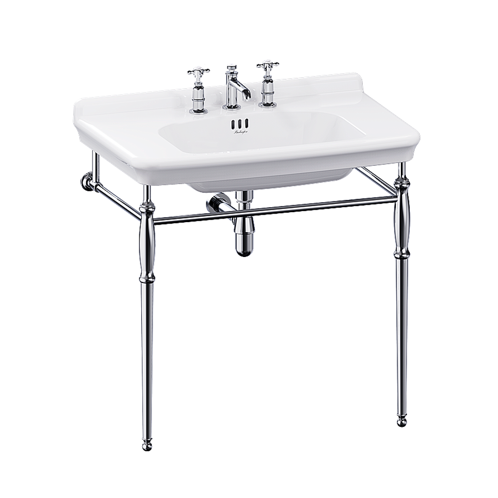 Консоль с раковиной Burlington Guild 85 с 3-мя отверстиями, хром