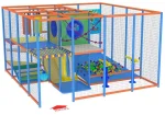 Детский игровой лабиринт с воздушными пушками «Летучий корабль» 25,23 м² (5,15*4,9*2,9м)