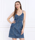 Джинсовое платье CALVIN KLEIN JEANS - голубой(J20J220667)