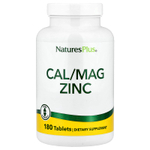 NaturesPlus, Кальций, магний, цинк, 180 таблеток