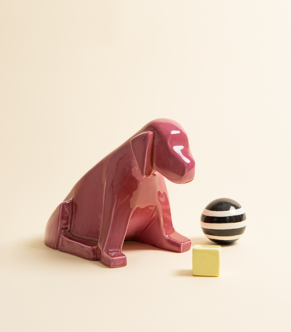 Фигура — Розовый пес с игрушками | Яна Набиева