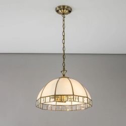 Citilux Шербург-1 CL440132 Люстра витражная подвесная Бронза