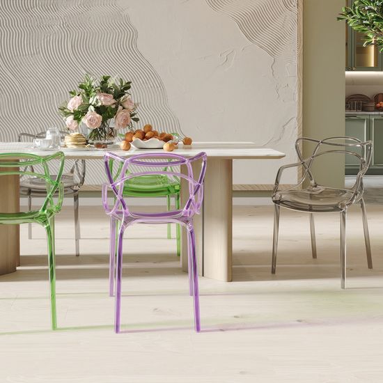 Стул Masters прозрачный сиреневый
