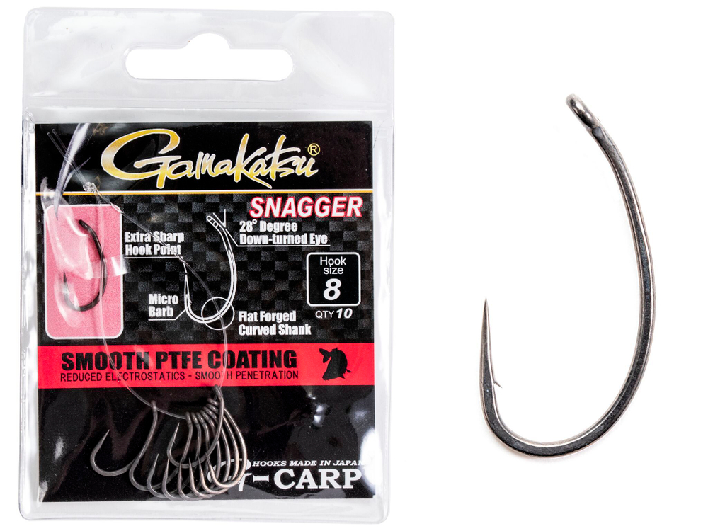 Крючки Gamakatsu G-Carp SNAGGER HOOKS разм. 08 10шт.