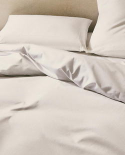 ZARA HOME ОДНОТОННЫЙ ПОДОДЕЯЛЬНИК (800 НИТЕЙ), БЕЛЫЙ