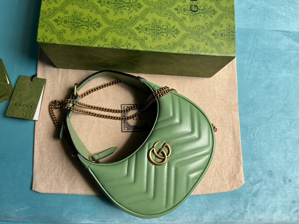 Gucci GG Marmont Half-Moon-Shaped Bag
