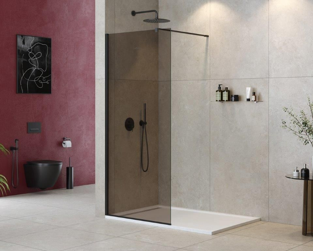 Душевая перегородка Cezares LIBERTA-L-1-120-120-BR-NERO