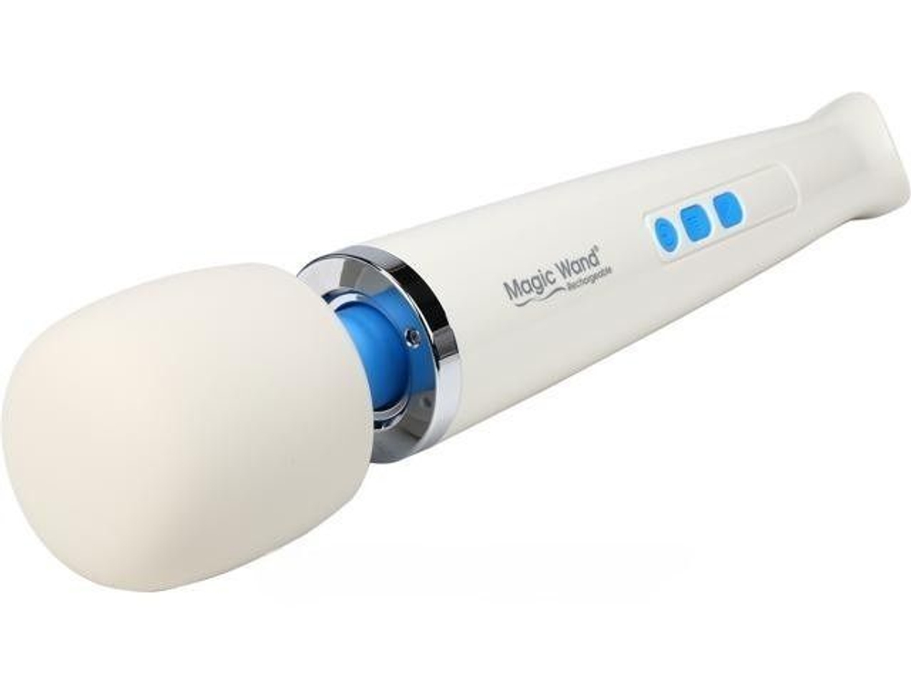 Беспроводной вибромассажер Magic Wand Rechargeable (Цвет: белый)
