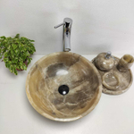 Раковина из оникса Bowl Grey Small TinLip BO-71033 40*40*15