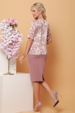 Блузка розовая с розовым принтом DStrend (Акция)