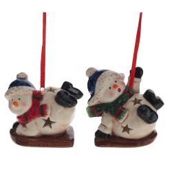 GAEM Украшение новогоднее "Снеговик" с подсветкой 2, L7 W5 H7 см, 2в.