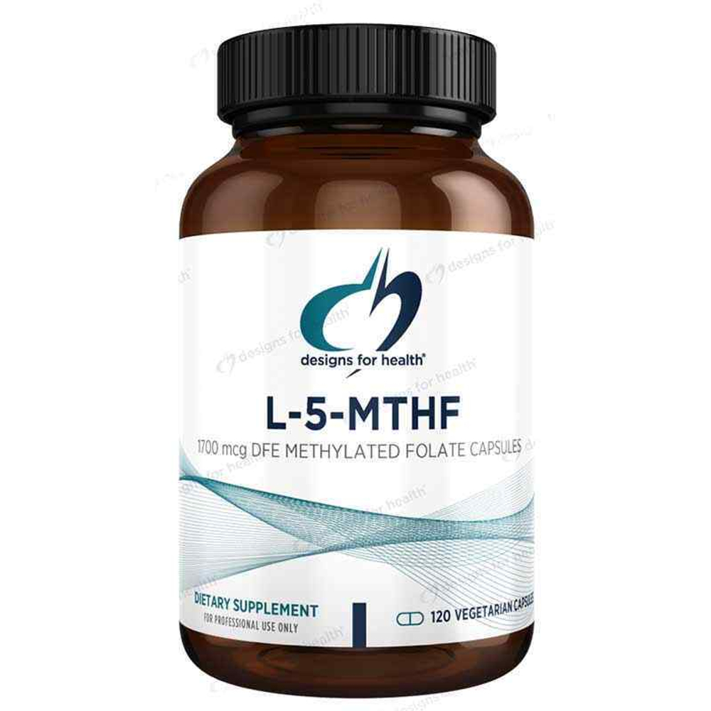 Designs For Health - L-5-MTHF 1000 mcg 1700 mcg DFE - 120 capsules
