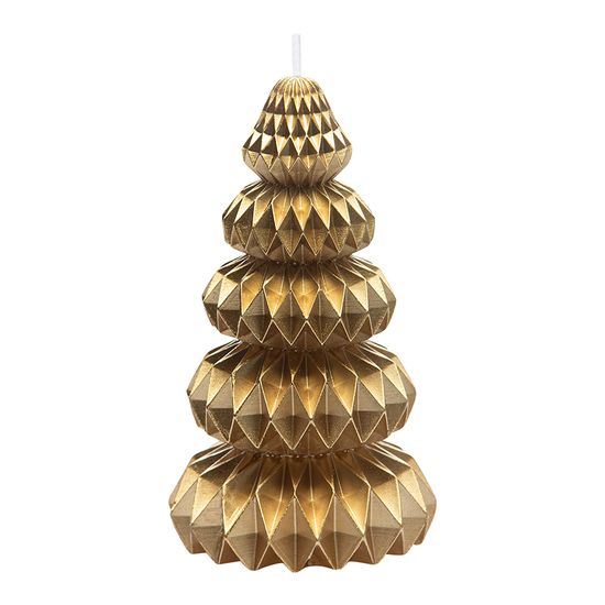 Свеча декоративная origami золотого цвета из коллекции new year essential, 19 см
