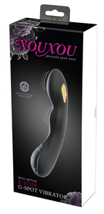 Черный вибратор-электростимулятор для точки G - 20,2 см. (Цвет: черный)