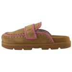 MOU Abrasion Resistant Closed Toe Slippers Women"s Cognac