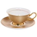 Чайная пара «Royal classic» (кружка 200мл+блюдце) Золотой узор, в подарочной коробке