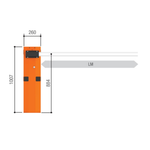 Тумба шлагбаума G3750_DX размеры 2