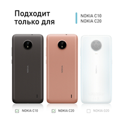 Чехол ROSCO для Nokia C20;Nokia C10 оптом (арт. NK-C20-COLOURFUL-BLACK)