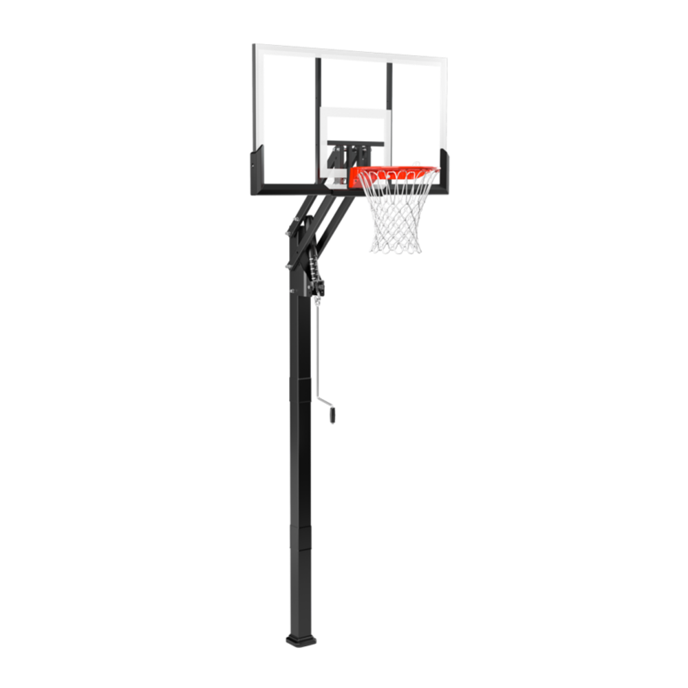 Баскетбольная стационарная стойка, акрил Spalding 54 " Gold In-Ground