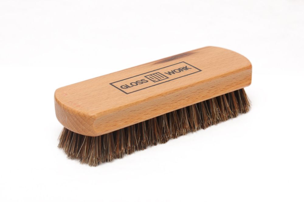 Glosswork Leather Brush Щетка для кожи с натуральным ворсом, GWLB-01