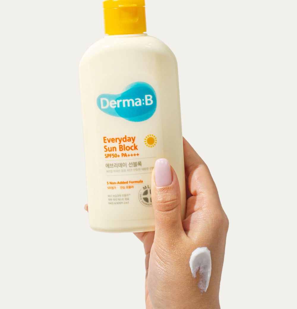 Derma:B Everyday Sun Block SPF50+ PA++++ ламеллярный солнцезащитный лосьон для лица и тела