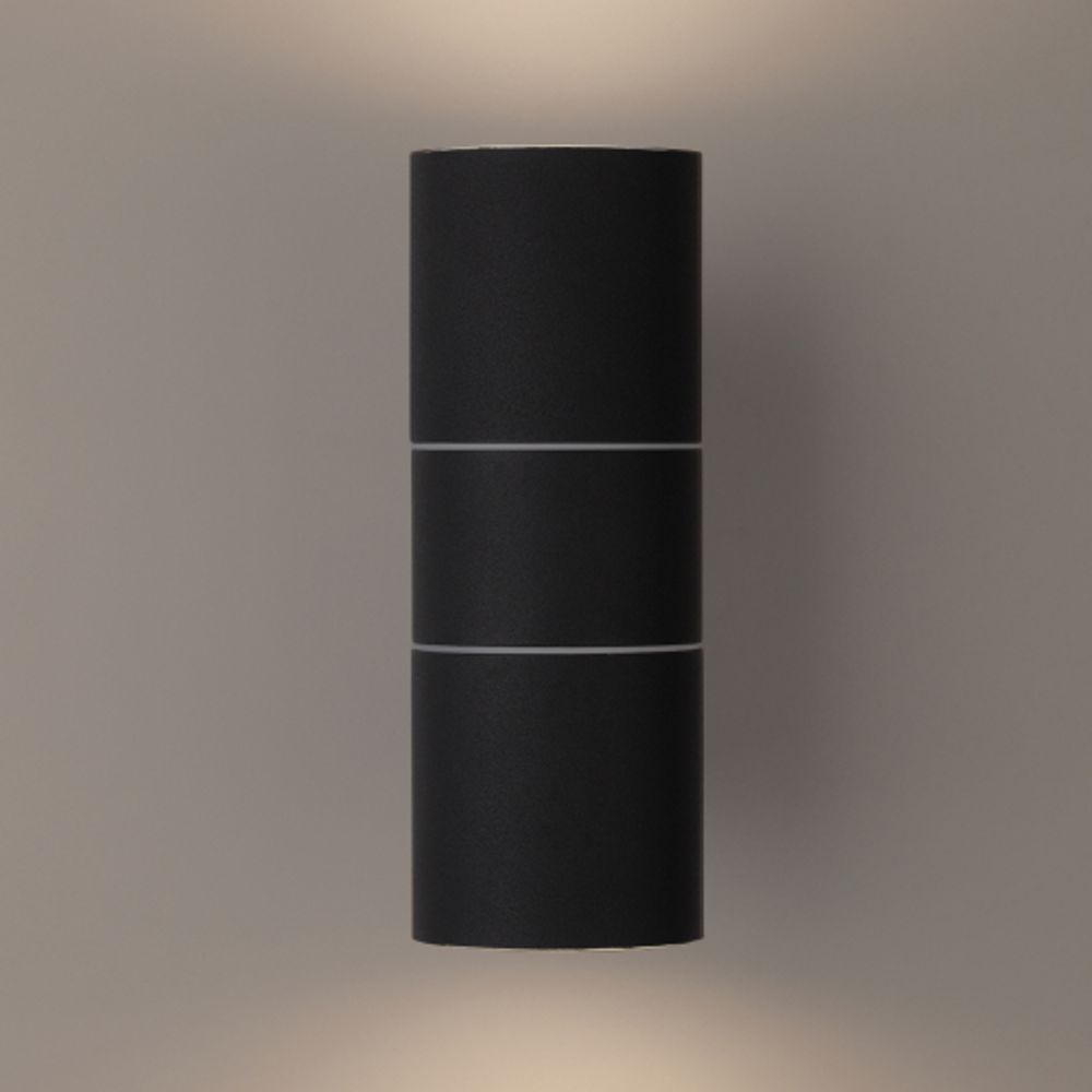 WL28 BK Подсветка ЭРА Декоративная подсветка 2*GU10 MAX35W IP54 черный | Настенная подсветка