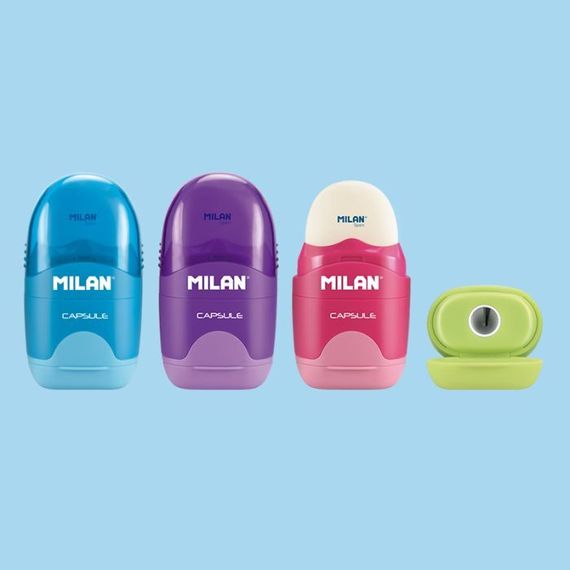 Pozan/ластик/Dısplay 16 eraser+sharpener capsule