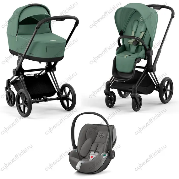 Детская коляска Cybex Priam IV 3 в 1 Leaf Green