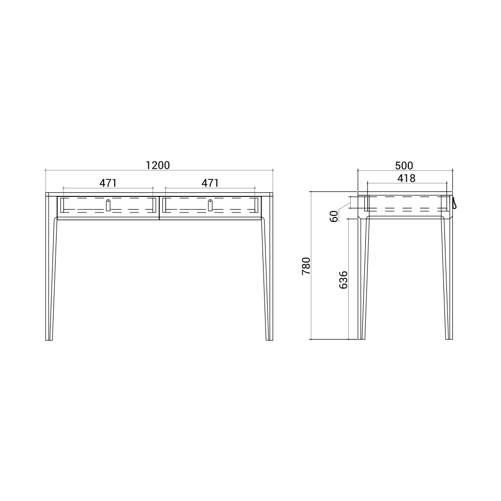 Консольный стол CASE CST16