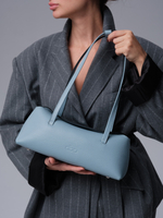 Кожаная сумка багет Raduy DBR 31127 серое небо