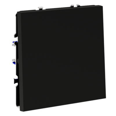 Проходной переключатель встраиваемый VOLTUM S70 одноклавишный 10А, (черный матовый)