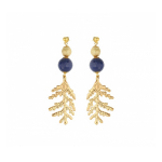 Серьги листья Ester Bijoux Кипарис OR902-G BR