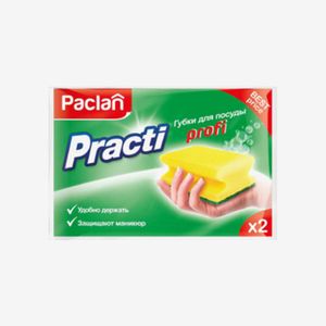 Губки для посуды Paclan Practi Profi, 2 шт