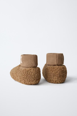 ZARA ДОМАШНИЕ ТАПОЧКИ «ЗВЕРЮШКИ», КОРИЧНЕВЫЙ