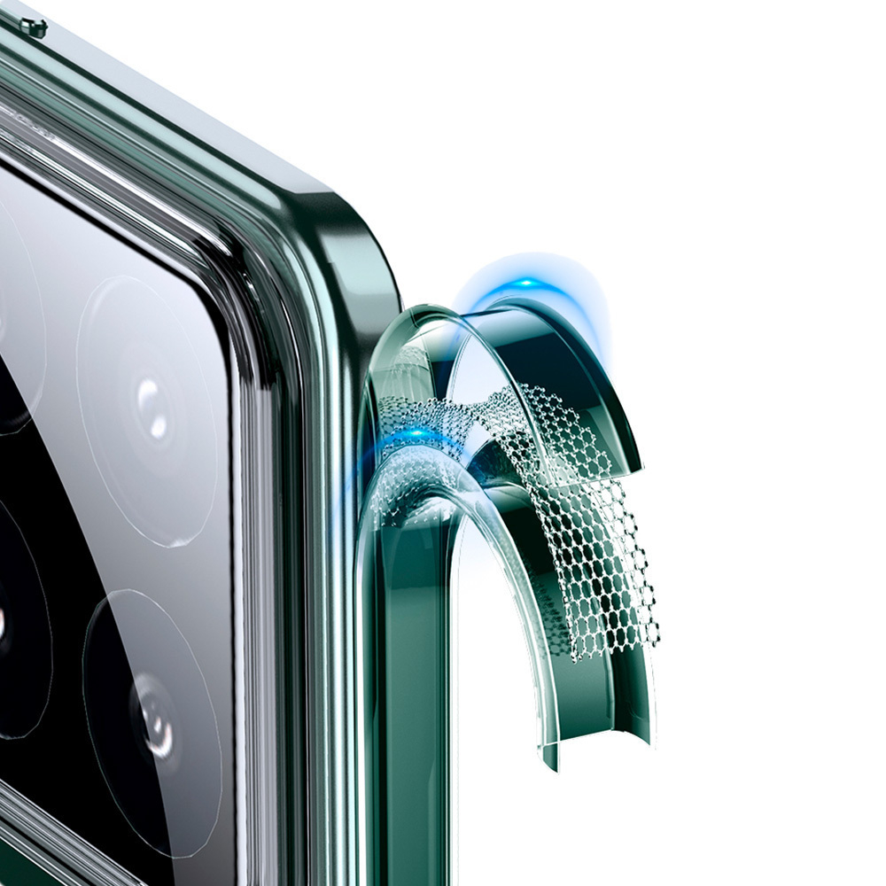 Чехол для Xiaomi 15 Pro с MagSafe черный с прозрачной матовой задней панелью WLONS