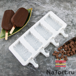 Форма силиконовая  «Эскимо Романтика», 4 ячейки