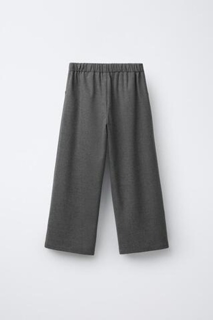 ZARA КОСТЮМНЫЕ БРЮКИ СО СКЛАДКАМИ, СЕРЫЙ