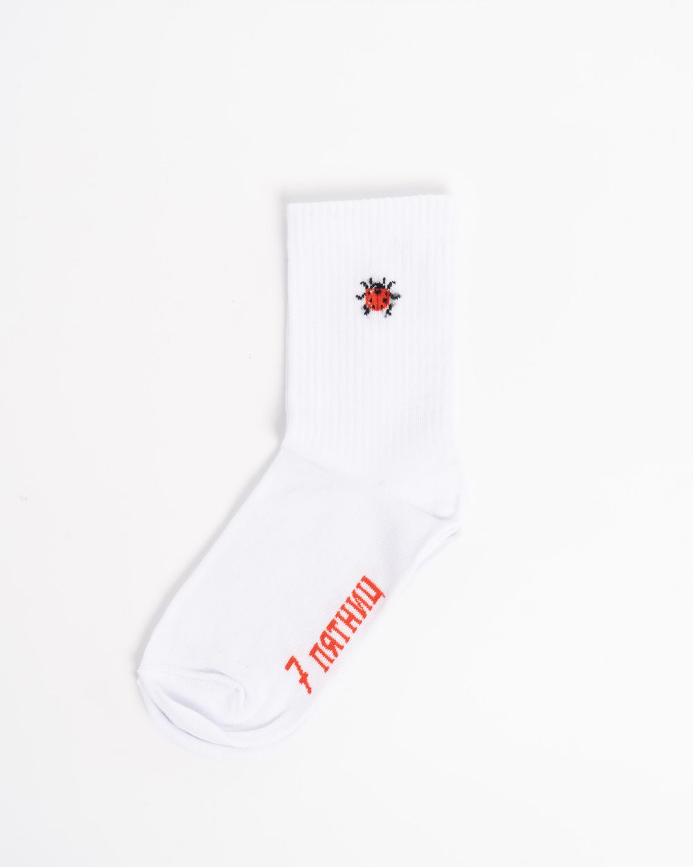 Носки 7 пятниц Божья коровка белые
