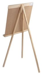 Доска для мела на треноге (42х45 см), с мелком и губкой, черная, ПИФАГОР, 235499