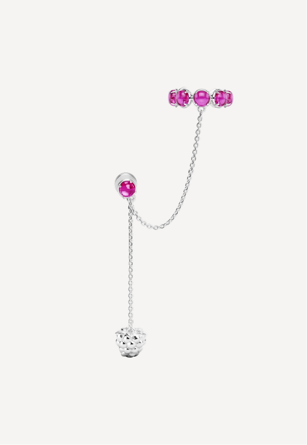 Кафф мини с подвесом малина