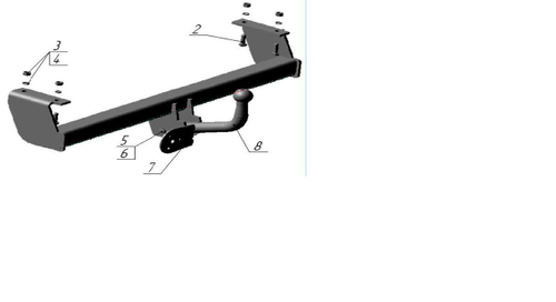 Фаркоп для Suzuki Grand Vitara I 1998-2005гг. (без электрики) (паспорт и сертификат) AvtoS.SZ05