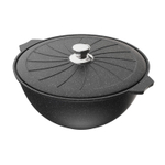 Казан для плова "Мечта" Гранит с металлической крышкой 10л