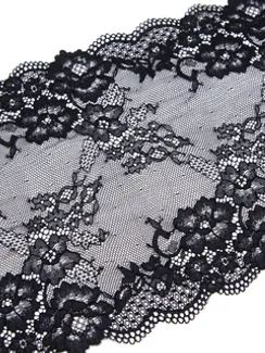 03-193 ОПТ Кружево эластичное 19 см, черный