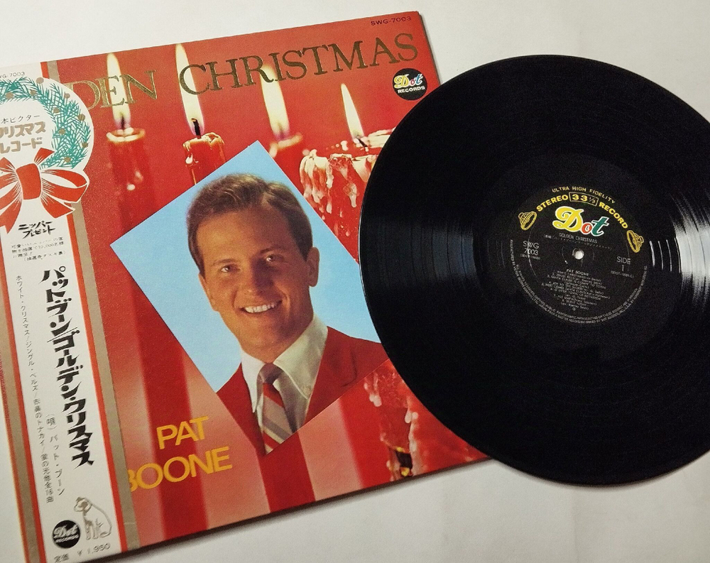 Винтажная виниловая пластинка LP Pat Boone Golden Christmas (Japan 1975) Jingle Bells