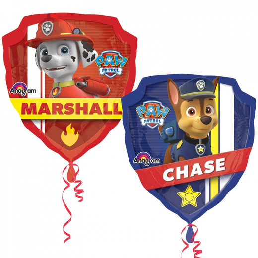 Шар-фигура, фольга, Щенячий патруль Чейз и Маршал/Paw Patrol Chase & Marshal (AN), 25/63 см х 25/63 см,