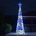 Световая конструкция елка-конус «Снежинка»