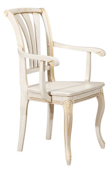 Кресло Марсель-2 (дуб/тон 902/резьба/жесткое сиденье)